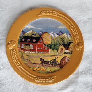 Russ Berrie plate - harvest homecoming